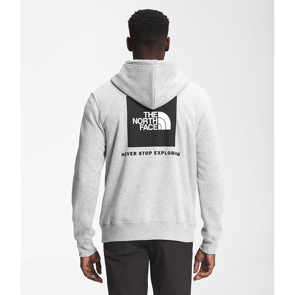 The North Face Hoodie Mens Australia - The North Face Box Nse Pullover Light Grey (DTK-687201)